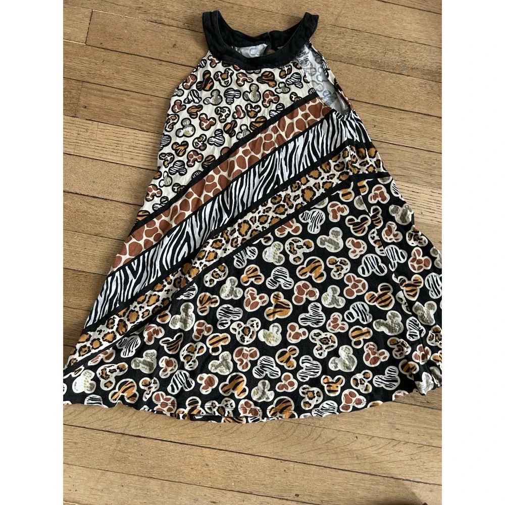 Youth L Disney Parks Animal Kingdom Animal Print Mickey Mouse Dress Girls